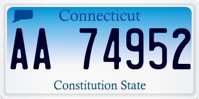 CT license plate AA74952