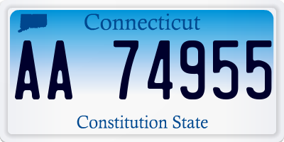 CT license plate AA74955