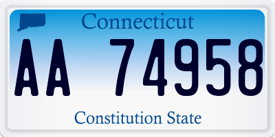 CT license plate AA74958