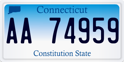 CT license plate AA74959