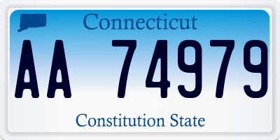 CT license plate AA74979