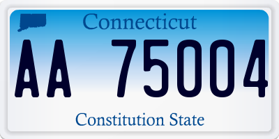 CT license plate AA75004