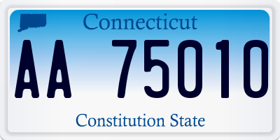 CT license plate AA75010