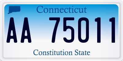 CT license plate AA75011