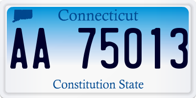 CT license plate AA75013