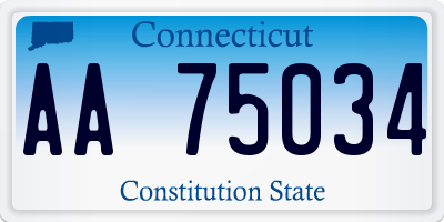 CT license plate AA75034