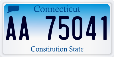 CT license plate AA75041