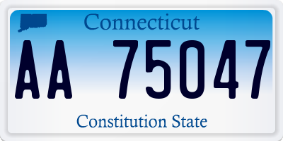 CT license plate AA75047