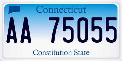 CT license plate AA75055