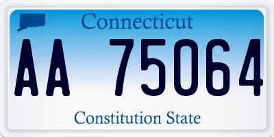 CT license plate AA75064