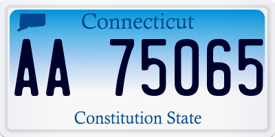 CT license plate AA75065