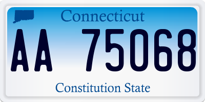 CT license plate AA75068