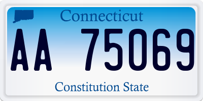 CT license plate AA75069