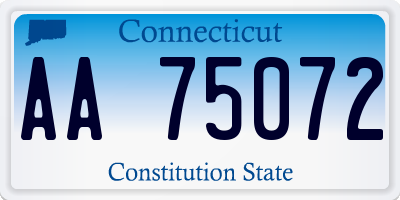 CT license plate AA75072