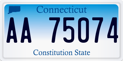 CT license plate AA75074