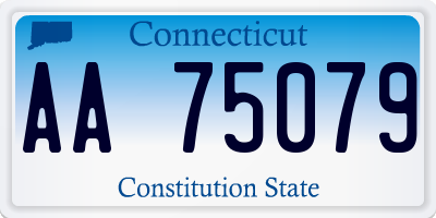 CT license plate AA75079