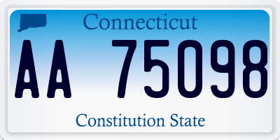 CT license plate AA75098