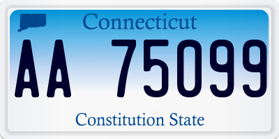 CT license plate AA75099