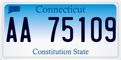 CT license plate AA75109