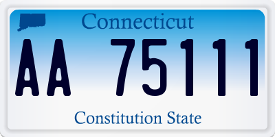 CT license plate AA75111