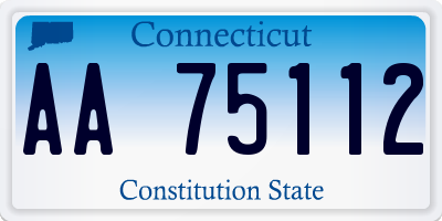 CT license plate AA75112