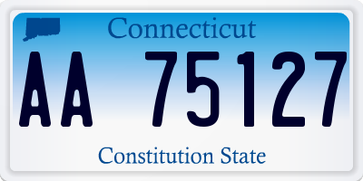 CT license plate AA75127