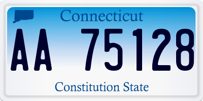 CT license plate AA75128