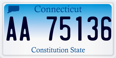 CT license plate AA75136
