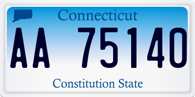 CT license plate AA75140