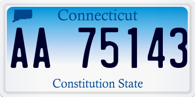 CT license plate AA75143