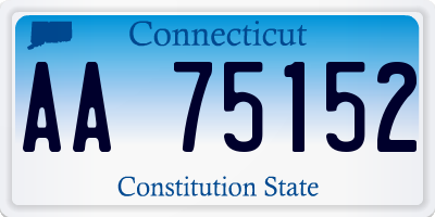 CT license plate AA75152