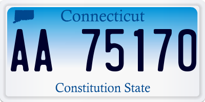 CT license plate AA75170