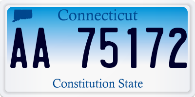 CT license plate AA75172