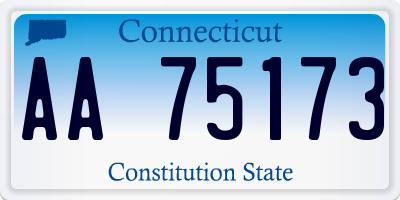 CT license plate AA75173