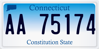 CT license plate AA75174