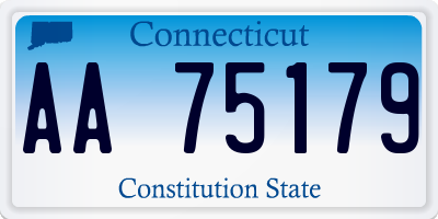 CT license plate AA75179