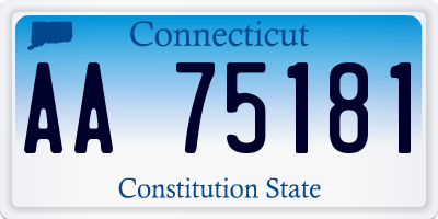 CT license plate AA75181