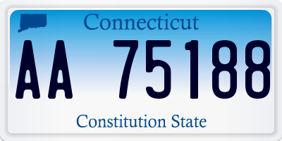 CT license plate AA75188