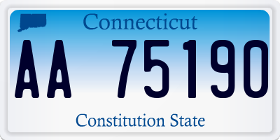 CT license plate AA75190