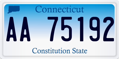 CT license plate AA75192