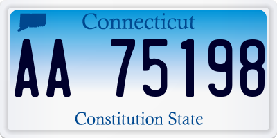 CT license plate AA75198