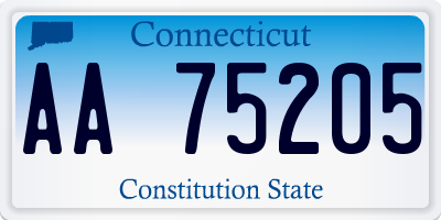 CT license plate AA75205