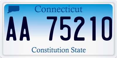 CT license plate AA75210