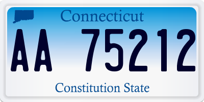 CT license plate AA75212