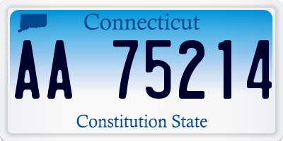 CT license plate AA75214