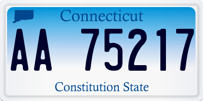 CT license plate AA75217