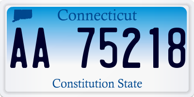 CT license plate AA75218