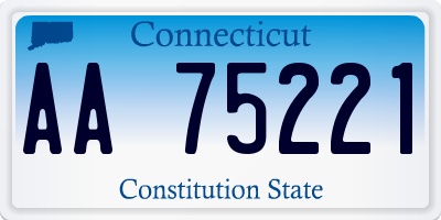 CT license plate AA75221