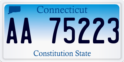 CT license plate AA75223