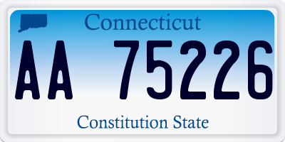 CT license plate AA75226